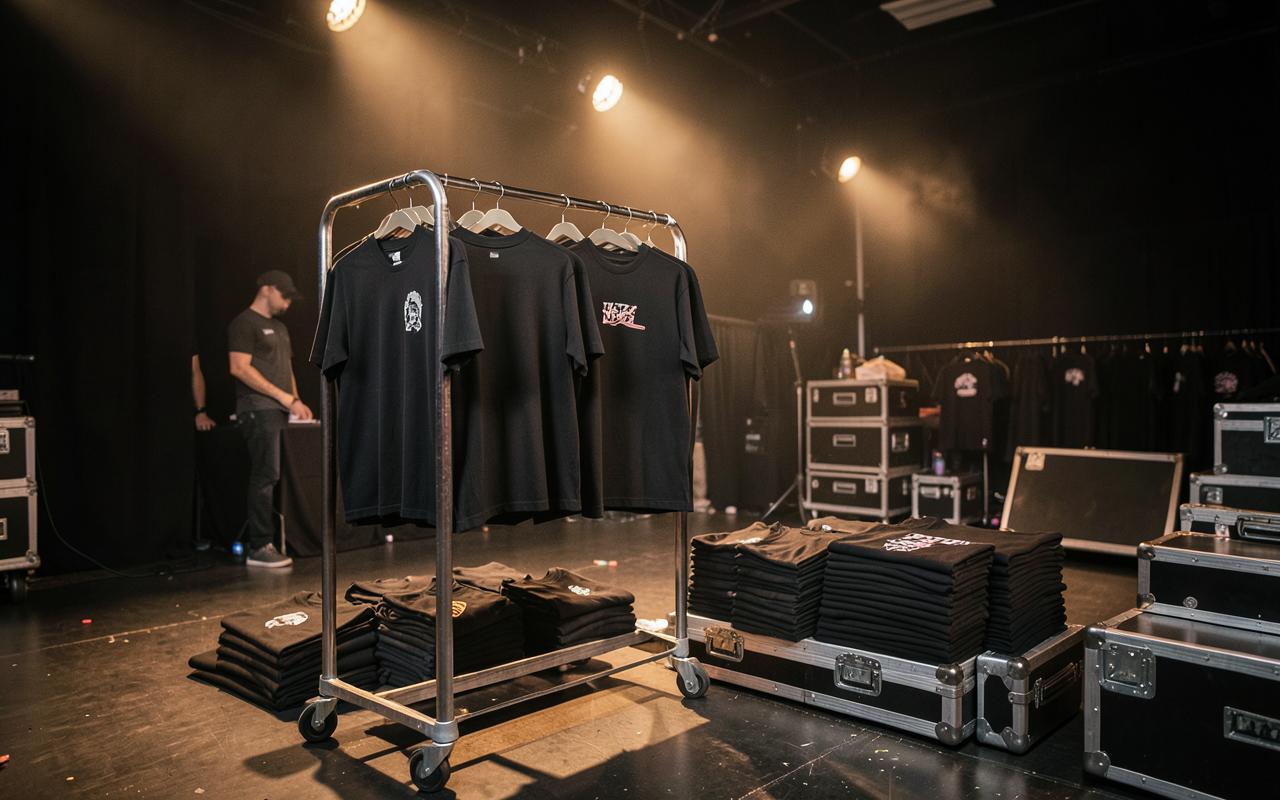 DTG tour merch, artwork prep to backstage delivery